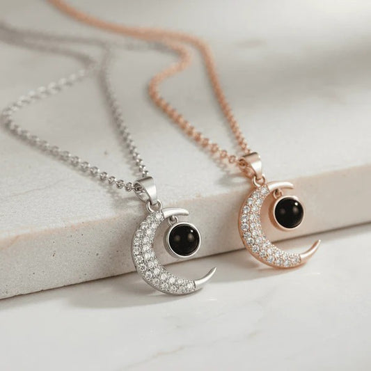 ReavenS™ Fotoğraflı Ay Parçası Kolye