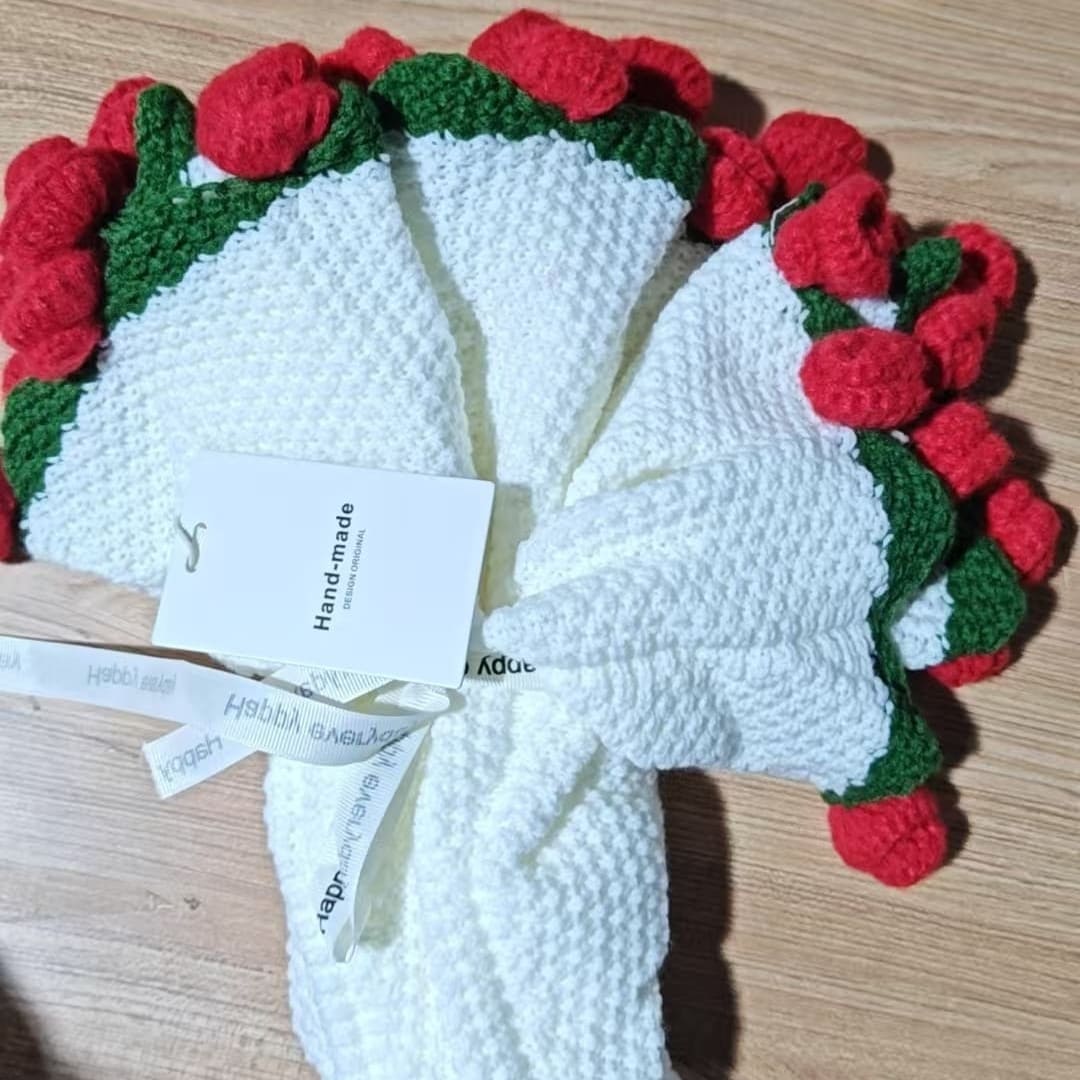 El Yapımı Gül Buketi Battaniye