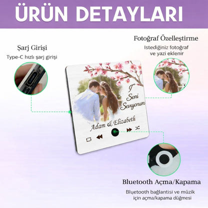 🎶 Kişiye Özel Bluetooth Müzikli Foto Magnet