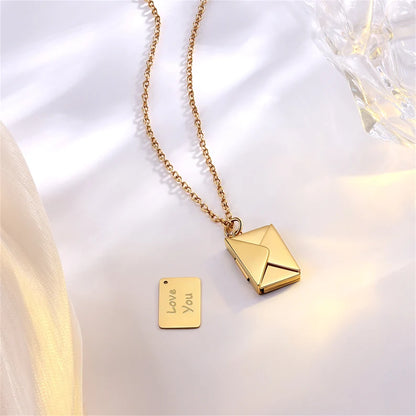 Kişiye Özel Fotoğraflı Aşk Mektubu Zarf Kolye