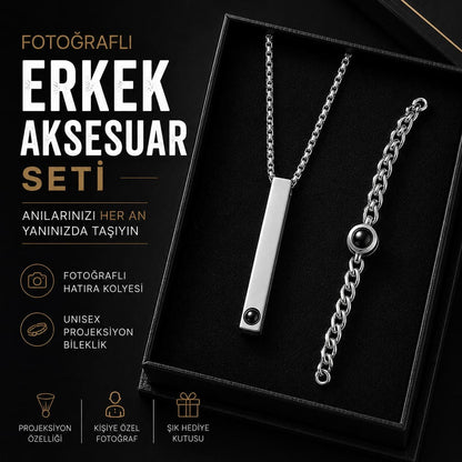 Fotoğraflı Erkek Aksesuar Seti