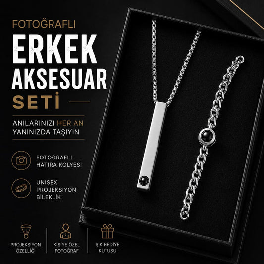 Fotoğraflı Erkek Aksesuar Seti